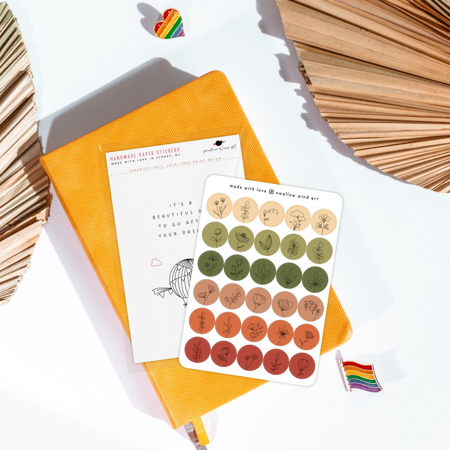 Sticker Sheet - Mini Round Dot Bullet Journal Stickers: Autumn