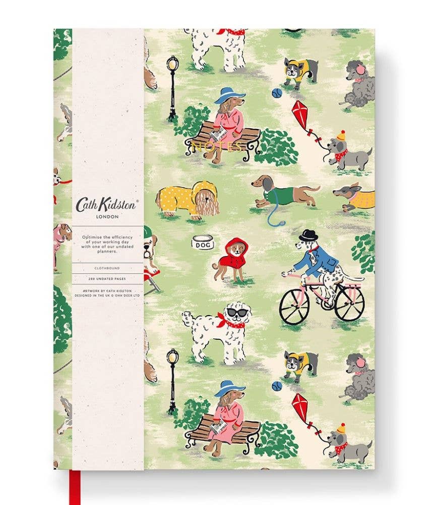 A5 Soft Cloth Cover Notebook-Dogs in the Park