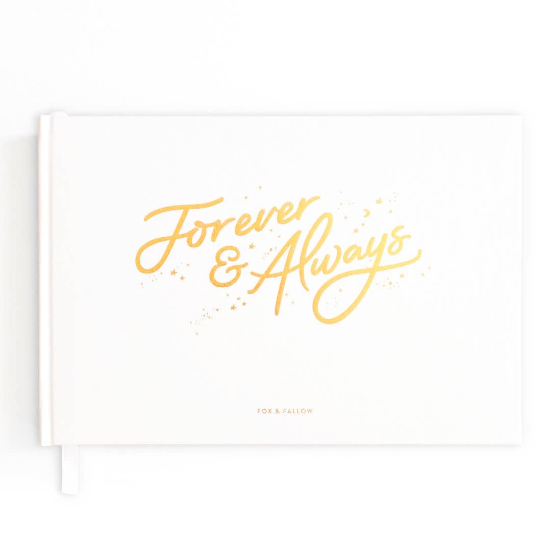 Forever & Always Prompted Wedding Guest Book