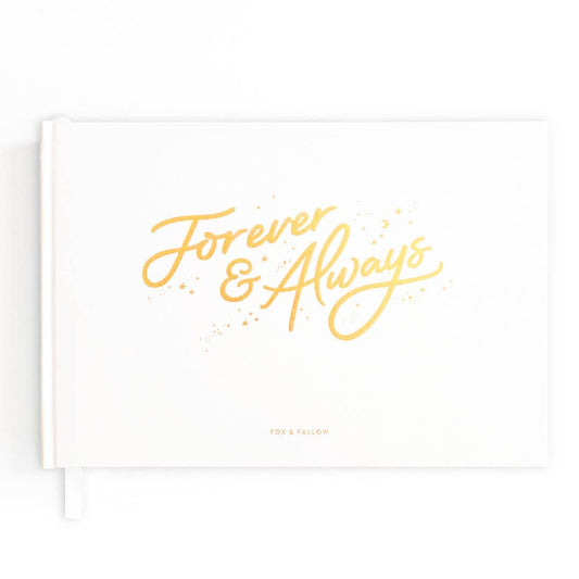 Forever & Always Prompted Wedding Guest Book