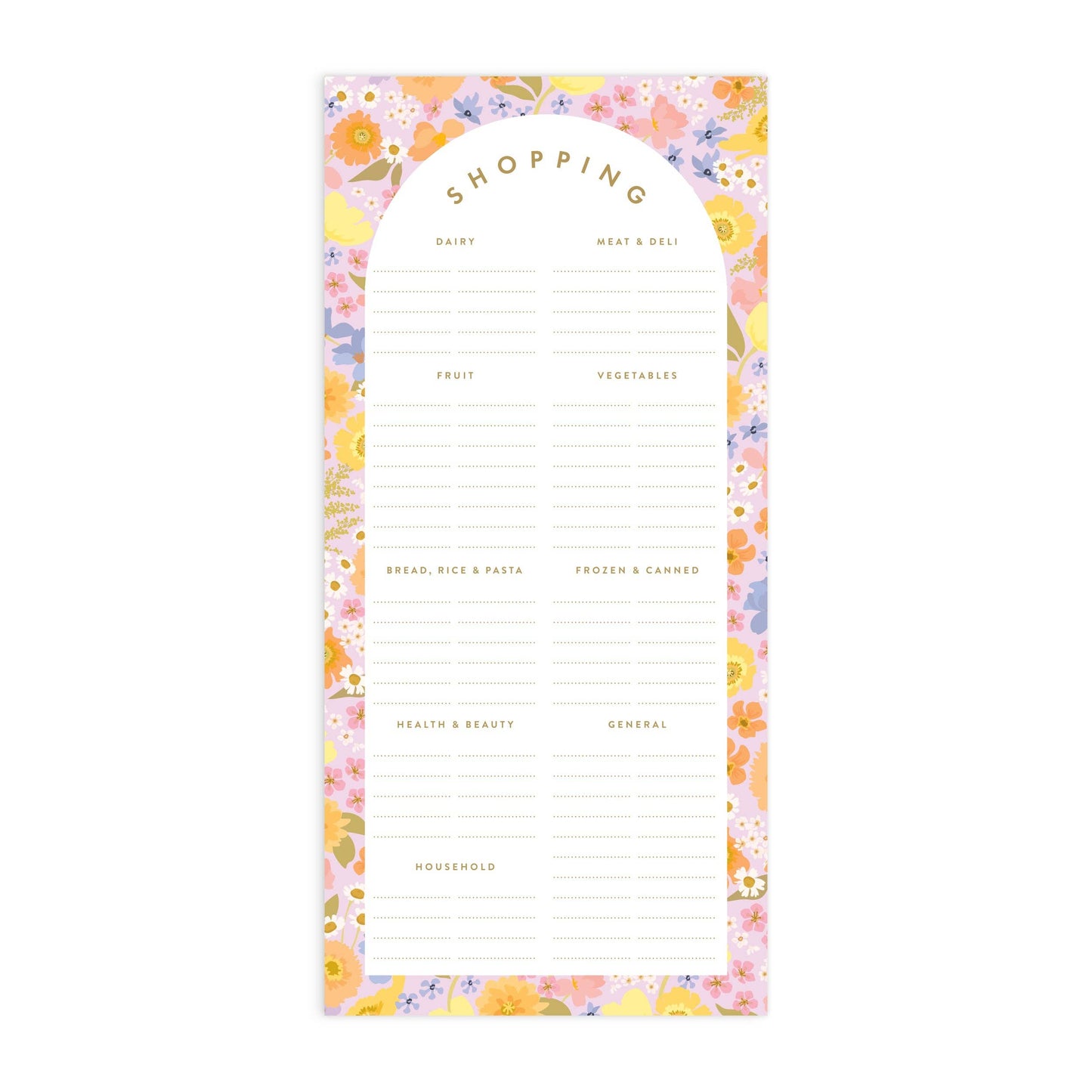 Botanika DL Shopping List Magnet Notepad